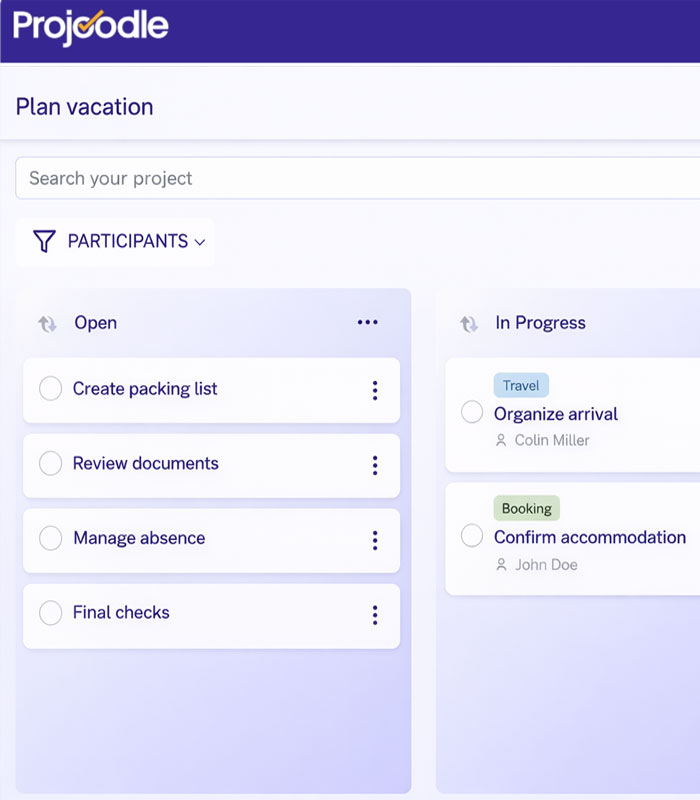 Visualize tasks on a Kanban board